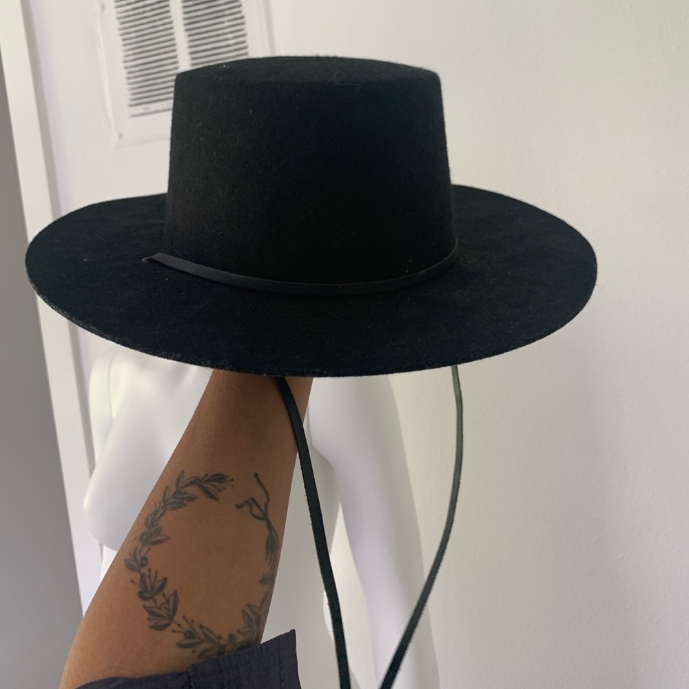 Black Wool Western Hat